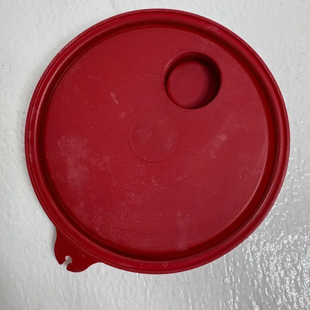 Tupperware #321 Vintage Modular Mate Container with Pour Spout Lid Red